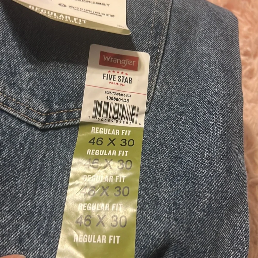 Wrangler blue regular fit jeans 46x30 NWT